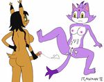  2015 after_sex anthro blaze_the_cat breasts butt cat cum cum_in_pussy cum_inside dickgirl dickgirl/female feline female intersex intersex/female lynx mammal nicole_the_lynx nipples pussy rainman sonic_(series) 