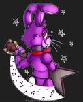  animatronic bonnie_(fnaf) bow_tie five_nights_at_freddy&#039;s lagomorph machine male mammal mechanical rabbit red_eyes robot solo toy-bonnie video_games 
