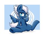  2015 blue_eyes disastral equine female feral friendship_is_magic hair looking_at_viewer mammal my_little_pony navel night_glider_(mlp) pegasus pussy smile solo spread_legs spreading two_tone_hair wings 
