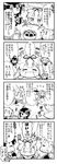  &gt;_&lt; /\/\/\ 0_0 1boy 4girls 4koma :d :o :t ^_^ admiral_(kantai_collection) ahoge black_serafuku braid check_translation closed_eyes comic commentary_request expressive_hair fingerless_gloves food gloves greyscale hair_flaps hair_ornament hair_over_shoulder hair_ribbon hairband hairclip herada_mitsuru highres kantai_collection long_hair monochrome multiple_girls murasame_(kantai_collection) neckerchief o_o onigiri open_mouth partially_translated petting remodel_(kantai_collection) ribbon scarf school_uniform senbei serafuku shigure_(kantai_collection) shiratsuyu_(kantai_collection) short_hair short_sleeves single_braid smile sweatdrop translation_request twintails wavy_mouth yuudachi_(kantai_collection) |_| 