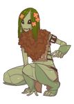  animated black_eyes female flora_fauna floran flower green_hair hair plant solo starbound video_games 