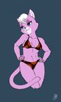  bikini blackby cat clothing feline female hands_on_hips katt_monroe mammal nintendo pose smile solo star_fox swimsuit video_games 