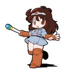  babylonian_castle_saga bandai_namco boots brown_eyes brown_hair character_request copyright_request female full_body long_hair namco simple_background skirt solo the_tower_of_druaga white_background 
