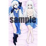  blue_dress breasts covered_nipples dakimakura dress hitsugi_no_chaika layla_(hitsugi_no_chaika) pale_skin purple_hair small_breasts white_hair 