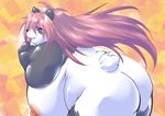  1girl breasts chubby fat female furry long_hair nipples panda red_eyes solo tomoya_(artist) tongue tounge 