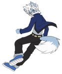  :3 belt big_eyes blue_eyes canine clothing footwear fox hair invalid_tag jacket mammal pants pockets raxkiyamato sam_futon shoes spiked_hair translucent 