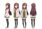  1girl brown_hair character_request gakkou_gurashi! long_hair school_uniform thighhighs wakasa_yuuri 
