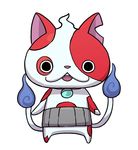  blue_fire buchinyan cat fangs fire full_body multiple_tails no_humans notched_ear official_art open_mouth simple_background solo standing tail tail-tip_fire two_tails white_background youkai youkai_watch youkai_watch_2 