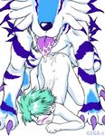  butt digimon licking matt minor sex tongue tongue_out weregarurumon yamato 