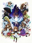  angelic_sphere_(deemo) animal_costume brown_hair closed_eyes deemo dress electron_(deemo) flower geta girl_(deemo) hakama i_hate_to_tell_you_(deemo) invite_(deemo) japanese_clothes katana lion_costume looking_at_viewer magnolia_(deemo) moriharu multiple_persona nine_point_eight_(deemo) outstretched_arms platinum_(deemo) saika_(deemo) songover spread_arms sword twintails umbrella veil weapon yawning_lion_(deemo) 