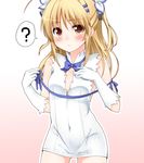  ? blonde_hair blue_ribbon blush cosplay covered_navel dungeon_ni_deai_wo_motomeru_no_wa_machigatteiru_darou_ka gloves hair_ornament hair_ribbon hairclip hestia_(danmachi) hestia_(danmachi)_(cosplay) long_hair madoushi_s nonohara_nagisa rei_no_himo ribbon solo standing two_side_up yandere_no_onna_no_ko_ni_shinu_hodo_aisarete_nemurenai_cd yellow_eyes 