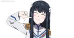  &gt;_&lt; 3girls animated animated_gif bakyu-n!! black_hair blonde_hair blue_eyes closed_eyes dress epaulettes glasses h0saki iori_shirou jakuzure_nonon junketsu kill_la_kill kiryuuin_satsuki long_hair mask matoi_ryuuko midriff multicolored_hair multiple_girls navel one_eye_closed open_mouth parody pink_hair short_dress short_hair tongue tongue_out two-tone_hair watermark winking_(animated) yuru_yuri 