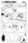  ? breast_envy breasts comic commentary_request eyepatch glasses greyscale k.m.station kantai_collection large_breasts long_hair monochrome multiple_girls nude ooyodo_(kantai_collection) short_hair tatsuta_(kantai_collection) tenryuu_(kantai_collection) translated 