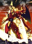  bad_id bad_pixiv_id explosion fire mecha no_humans wings xenogears yosimura 