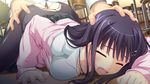  1boy 1girl blush character_request kanojo_to_no_gakuen_seikatsu_wo_hakai_suru,_ittsuu_no_tegami penetration purple_hair tagme 