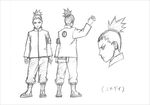  1boy armband black_&amp;_white boruto:_the_movie kishimoto_masashi nara_shikadai naruto official_art sketch solo topknot 