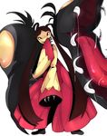  claws evil_grin evil_smile fangs glowing glowing_eyes grin long_tongue looking_at_viewer mawile mega_mawile mega_pokemon nintendo no_humans pokemon pokemon_(game) red_eyes saliva smile tongue 