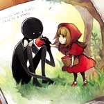  apple basket boots brown_hair cosplay deemo deemo_(character) dress fable_(deemo) food fruit girl_(deemo) giving grimm's_fairy_tales hk_(nt) hood little_red_riding_hood little_red_riding_hood_(grimm) little_red_riding_hood_(grimm)_(cosplay) red_dress 