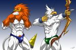  archer avian bikinis bird canine chaotic clothing digimon dorulumon durulumon eagle fanservice frafdo male mammal muscles speedo swimsuit symbolhero warrior wolf 