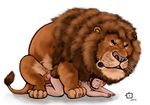  bestiality big_dom_small_sub dakota-bear feline feral human interspecies lion male male/male mammal penis size_difference 