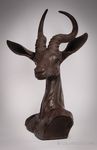  antelope bust colin_poole collaboration gazelle horn kristine_poole long_neck looking_at_viewer male mammal portrait sculpture solo 