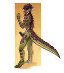  anthro blase crocodile erection hairs iflops lizard looking_at_viewer male open_mouth penis plates reptile scales scalie solo tongue 