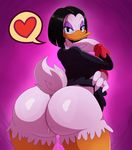  &lt;3 avian bird butt duck ducktales female looking_at_viewer looking_back magica_de_spell presenting pussy_juice solo sssonic2 standing 