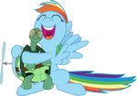  2015 absurd_res alpha_channel equine female feral friendship_is_magic happy hi_res hug magister39 male mammal my_little_pony pegasus rainbow_dash_(mlp) reptile scalie smile tank_(mlp) turtle wings 