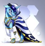  2015 big_smile blue_eyes blue_hair clothing colgate_(mlp) dress equine female friendship_is_magic gold hair horn mammal minuette_(mlp) my_little_pony mykegreywolf necklace smile solo two_tone_hair unicorn white_hair 