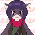  animated anthro cat clothing emofuri feline female fur hair mammal pink_nose purple_hair red_eyes sesame skidd solo uberquest 