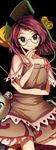  :3 animal_ears bell brown_eyes brown_hair chin_stroking futatsuiwa_mamizou glasses gourd harukawa_moe hat official_art raccoon_ears smile touhou urban_legend_in_limbo 