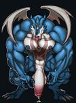  balls big_muscles big_penis digimon exveemon hyper hyper_muscles male muscles penis ragnarokdragon solo 