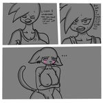  2015 aanthony_(artist) avian bird blush comic dickgirl embarrassed evening_(character) feline female intersex mammal penis 