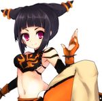  1girl black_hair breasts capcom fingerless_gloves gloves han_juri purple_eyes ri_yuka-shi short_hair solo street_fighter street_fighter_iv super_street_fighter_iv twintails 