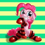  2015 behind-space clothing cute earth_pony equine female feral friendship_is_magic horse mammal my_little_pony pinkie_pie_(mlp) pony smile socks solo 