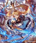  bad_id bad_pixiv_id blonde_hair blue_eyes charlotta_fenia crown gauntlets granblue_fantasy harvin highres lee_hyeseung long_hair pointy_ears shingeki_no_bahamut sword weapon 