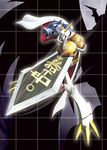  armor bandai cape digimon epic fangs full_armor horns no_humans omegamon royal_knights sword weapon 