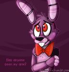  animatronic bonnie_(fnaf) bow_tie five_nights_at_freddy&#039;s machine mechanical red_eyes robot toy-bonnie video_games 