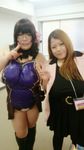  2girls asian black_hair breasts cattleya cattleya_(cosplay) cosplay fat lost_worlds luu_(cosplayer) multiple_girls photo queen&#039;s_blade 
