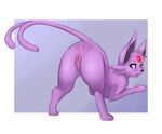  2015 anus bent_over butt eeveelution espeon feline female feral fur gem girly invalid_tag looking_at_viewers mammal nintendo nude open_mouth pink_eyes pink_fur pok&eacute;mon presenting presenting_hindquarters pussy realsupersand solo tail_lifted tuft video_games whiskers 