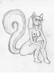  anthro breasts canine dog female hand-drawn invalid_tag mammal nebul nipples nude pose sketch solo 