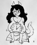  big_breasts breasts coxaplenty english_text homestuck huge_breasts human jade_harley mammal ms_paint_adventures text 