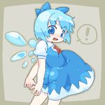  bad_id bad_pixiv_id blue_eyes blue_hair blush cirno lowres oekaki om_(nk2007) solo touhou 