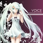  alternate_hair_color aqua_eyes bad_id bad_pixiv_id dress hatsune_miku headset long_hair rella solo sundress twintails very_long_hair vocaloid voice_(vocaloid) white_hair 