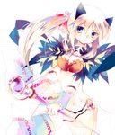  animal_ears ayuka blonde_hair blue_eyes cat_ears jewelry long_hair ponytail ragnarok_online ribbon see-through solo sorcerer sorcerer_(ragnarok_online) 