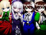  bad_id bad_pixiv_id blonde_hair blue_eyes brown_hair hairband heterochromia iseki_(kuroshura_no_tabiji) long_hair multiple_girls purple_eyes rozen_maiden shinku short_hair siblings silver_hair sisters souseiseki suigintou suiseiseki twins 