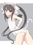  animal_ears arched_back ass bad_id bad_pixiv_id black_hair black_wings blush cat_ears cat_tail collarbone covered_navel covered_nipples fang flat_ass flat_chest frills hair_ornament hairband hand_on_hip lolita_hairband long_hair mini_wings mirai_(senran_kagura) mrisk one-piece_swimsuit red_eyes school_swimsuit senran_kagura senran_kagura_shoujo-tachi_no_shin'ei smile solo swimsuit tail tail_ornament twintails twisted_torso very_long_hair white_school_swimsuit white_swimsuit wings 
