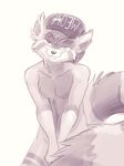  2015 clothing jonas looking_at_viewer male mammal meredith moew panties pants_on_head raccoon_eyes red_panda sassy sketch tonguepoke underwear 