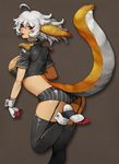  anthro breasts butt chos clothing crossgender cute female girly gloves hair human invalid_tag jacket johnsergal_(character) kemono leather male_to_female mammal sergal shishimimi silver tongue transformation tsf 