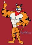  2015 abs biceps big_muscles big_penis blu3danny blue_penis feline flaccid flexing frosted_flakes kellogg&#039;s looking_at_viewer male mammal muscles nipples pecs penis scarf stripes tiger toned tony_the_tiger vein veiny_penis yellow_eyes 